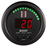 Stack 2-1/16" Boost Controller Gauge (-1 To +2 Bar/-30Inhg To +30 PSI) Black