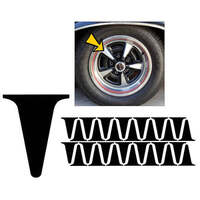 14" Rally II Wheel Stencil Kit (Includes 26 Paint Masks)