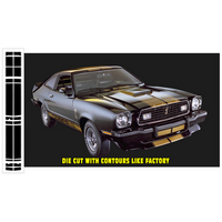 1975-77 Cobra 2 Dual Over The Car Stripe Kit (Premium Die Cut Kit) Gold