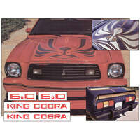 1978 King Cobra 10PC Complete Decal Stripe Kit - Red/Black