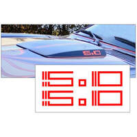 1978 King Cobra '50' Hood Scoop Decal Set - Red