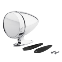 1965 - 1968 Mustang Chrome Bullet Door Mirror with Short Base and Convex Glass