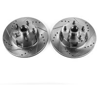 1964 - 1967 Mustang Disc Brake Rotors - Drilled & Slotted - Pair