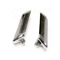 1964 - 1966 Mustang Pony Inside Door Handles (Deluxe, Black Insert Pair)