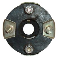 Steering Coupler Assembly - Rag Joint 3/4" 36 Spline Full Round Shaft - Pins Towards Steering Box