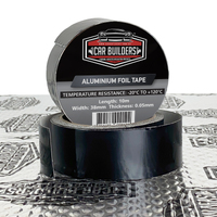 Car Builders Silver Aluminium Foil Tape - Black