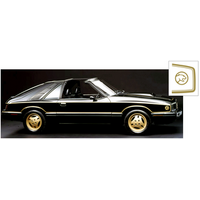 1983 Ford Mercury Capri Black Cat Stripe Kit (Stripes Preformed) Special Gold Metallic