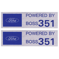 DECAL - VALVE COVER - POWERED BY BOSS 351 - FORD - 1966 FORD CAR