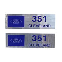 Ford 351 Cleveland Valve Cover Decals x2 