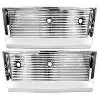 Inner Door Panel - Pair for 1967-72 Chevrolet Pick Up - Chrome