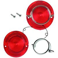 1964 Impala Red Tail Lamp Lens W/ Chrome Trim