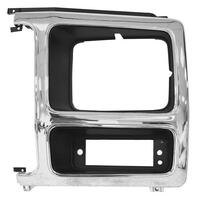 Headlamp Door for 1980-86 Ford Pick Up - Chrome/Black, Left