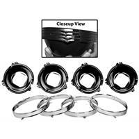 1964-70 Chevelle/El Camino/GTO Headlamp Mount Bucket W/ Rings Set