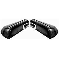 1968-68 Chevelle/GTO Arm Rest Rear (Pair) Black w/ Chrome Trim