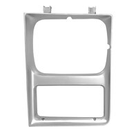 Silver Headlamp Door - Single Rect Lamp for 1985-88 Chevrolet Pick Up - Left