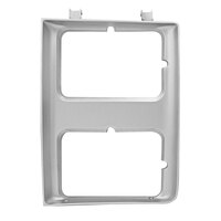 Silver Headlamp Door - Dual Rect Lamp for 1985-88 Chevrolet Pick Up - Left