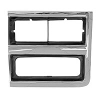 Chrome/Silver Headlamp Door for 1989-91 Chevrolet Pick Up - Left