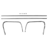 6pc Stainless Steel Rear Window Molding Set for 1956 Ford Pick Up