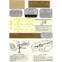 1955 Ford Thunderbird Decal Kit