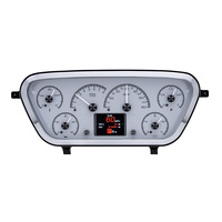 1953-55 Ford Pickup HDX Instruments - Silver Alloy Face