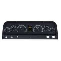 1964-66 Chevy Pickup HDX Instruments - Black Alloy Face