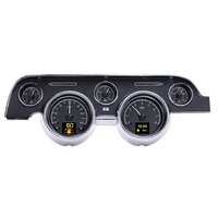 1967-68 Ford Mustang MDX Instruments (Metric) Black Alloy Face