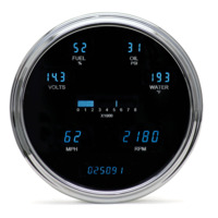 Universal 6.75" Round Designer Series Digital Gauge (Metric) Blue Display