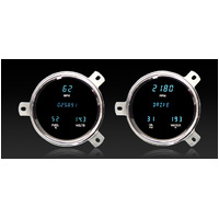 1951 - 1952 Chevy Digital Instrument System (Metric) Blue Display