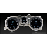 1971- 73 Ford Mustang Digital Instrument System (Metric) with Clock, Blue Display