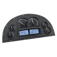 Universal 6 Gauge Competition MHX Gauge Panel (Metric) Black Alloy Face, White Display