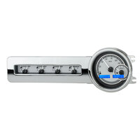 1941-48 Chevy Car MHX Gauge (Metric) Silver Alloy Face, Blue Display