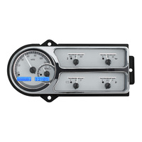 1948-50 Ford Truck MHX Instruments (Metric) Silver Alloy Face, Blue Display