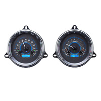 1954 Chevy Pickup MHX Instruments (Metric) Carbon Fibre Face, Blue Display