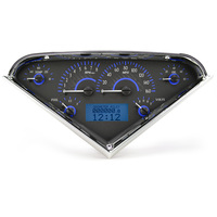 1955-1959 Chevy Pickup MHX Instruments (Metric) Carbon Fibre Face, Blue Display