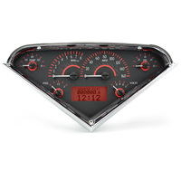 1955-1959 Chevy Pickup MHX Instruments (Metric) Carbon Fibre Face, Red Display