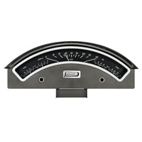 1957 Ford Car MHX Instruments (Metric) Black Alloy Face, White Display