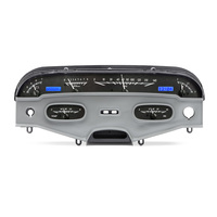 1958 Chevy Impala MHX Instruments (Metric) Black Alloy Face, Blue Display