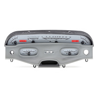 1958 Chevy Impala MHX Instruments (Metric) Silver Alloy Face, Red Display