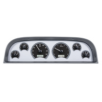 1960-63 Chevy Pickup MHX Instruments (Metric) Silver Alloy Face, White Display