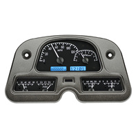 1962-84 Toyota FJ40 MHX Instruments (Metric) Black Alloy Face, Blue Display