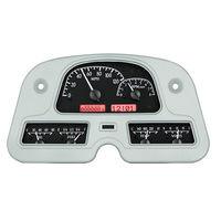 1962-84 Toyota FJ40 MHX Instruments (Metric) Black Alloy Face, Red Display