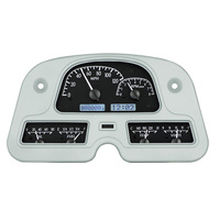 1962-84 Toyota FJ40 MHX Instruments (Metric) Black Alloy Face, White Display