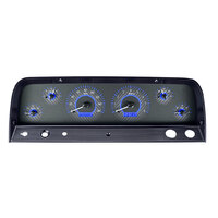 1964-66 Chevy Pickup MHX Instruments (Metric) Carbon Fibre Face, Blue Display