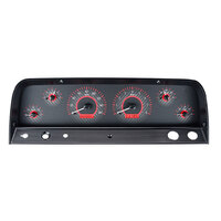 1964-66 Chevy Pickup MHX Instruments (Metric) Carbon Fibre Face, Red Display