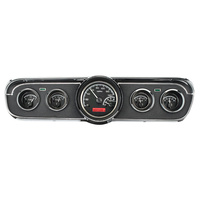 1965- 66 Ford Mustang VHX Instruments - Metric - Black Face, Red Lighting