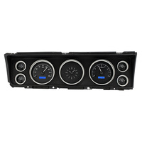 1967 Chevy Caprice/Impala MHX Instruments (Metric) Black Alloy Face, Blue Display