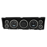 1967 Chevy Caprice/Impala MHX Instruments (Metric) Black Alloy Face, White Display