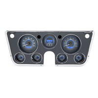 1967-72 Chevy/GMC Pickup MHX Instruments (Metric) Carbon Fibre Face, Blue Display