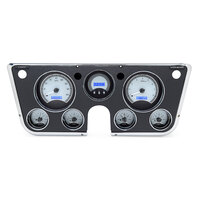 1967-72 Chevy/GMC Pickup MHX Instruments (Metric) Silver Alloy Face, Blue Display