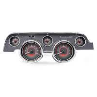 1967-68 Ford Mustang MHX Instruments (Metric) Carbon Fibre Face, Red Display